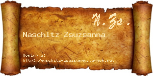 Naschitz Zsuzsanna névjegykártya